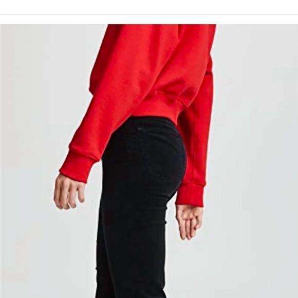 AG Isabelle Button-Up High-Rise Straight Cut Black Corduroy Jeans. Size 26 - Picture 3 of 11